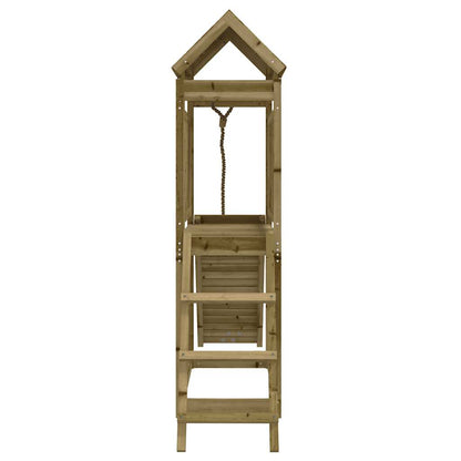 Spielturm Mit Kletterwand Imprägniertes Kiefernholz