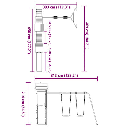 Spielturm Imprägniertes Kiefernholz