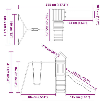 Spielturm Imprägniertes Kiefernholz