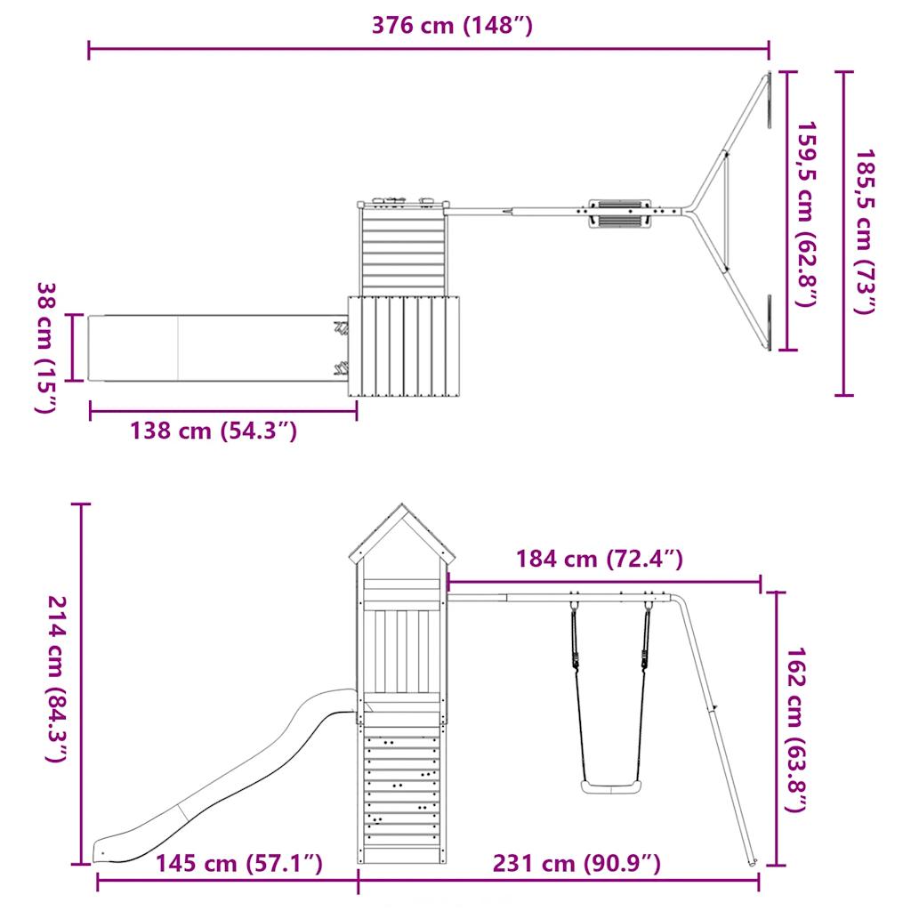 Spielturm Massivholz Douglasie