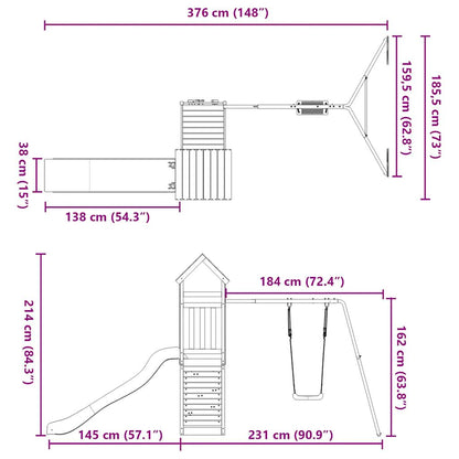 Spielturm Massivholz Douglasie