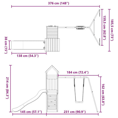Spielturm Imprägniertes Kiefernholz