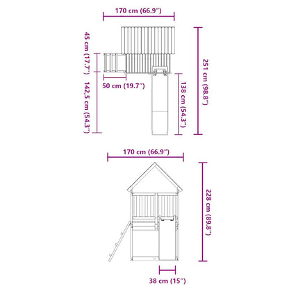 Spielturm Massivholz Douglasie