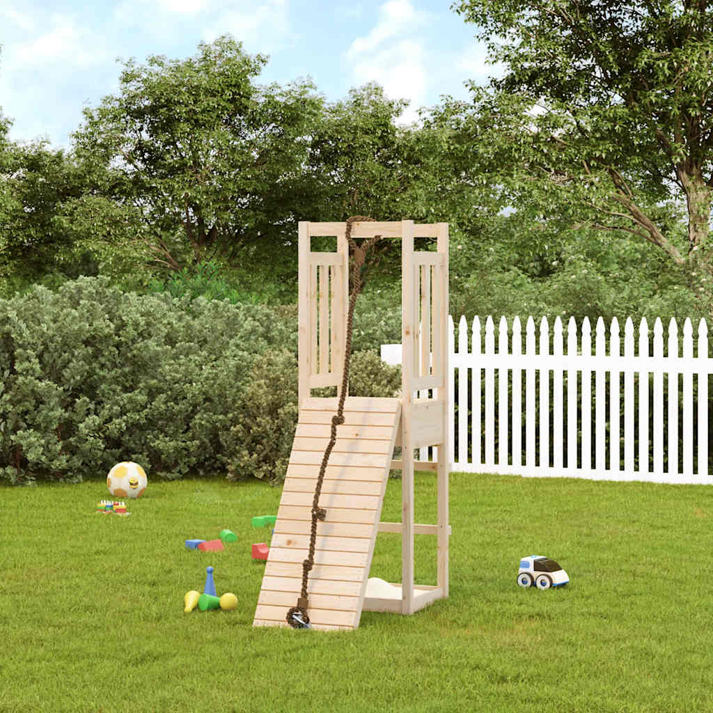 Spielturm Mit Kletterwand Massivholz Kiefer