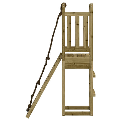 Spielturm Mit Kletterwand Imprägniertes Kiefernholz
