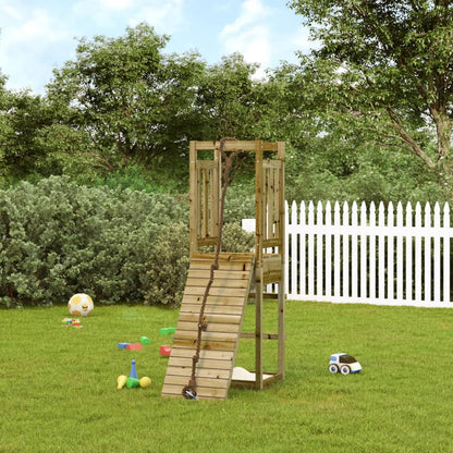 Spielturm Mit Kletterwand Imprägniertes Kiefernholz