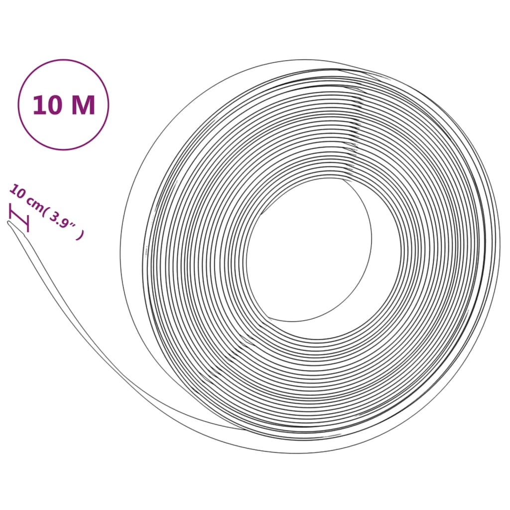 Rasenkanten 2 Stk. 10 M 10 Cm Polyethylen