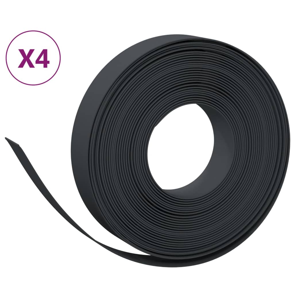 Rasenkanten 4 Stk. 10 M 10 Cm Polyethylen