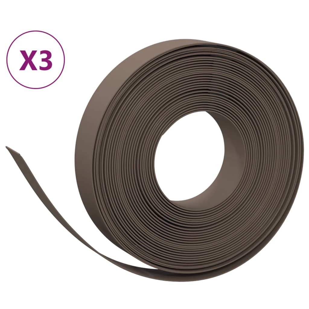 Rasenkanten 3 Stk. 10 M 10 Cm Polyethylen
