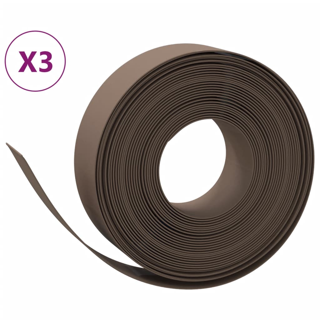 Rasenkanten 3 Stk. 10 M 15 Cm Polyethylen