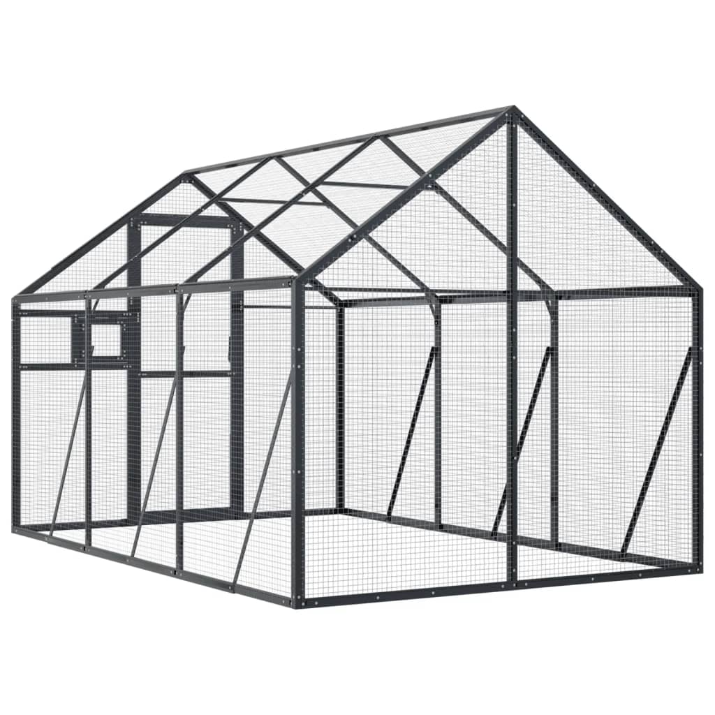 Voliere 1,79X3X1,85 M Aluminium