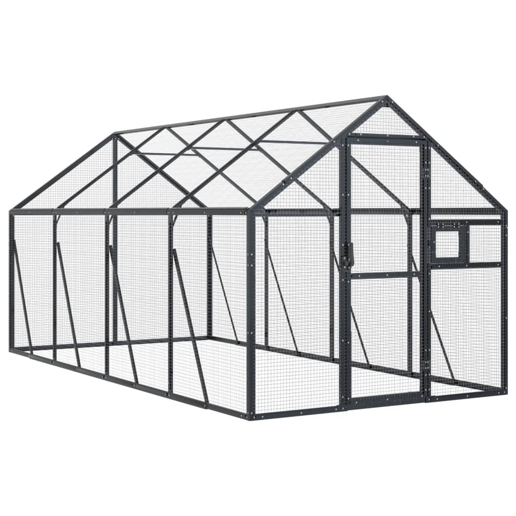 Voliere 1,79X4X1,85 M Aluminium