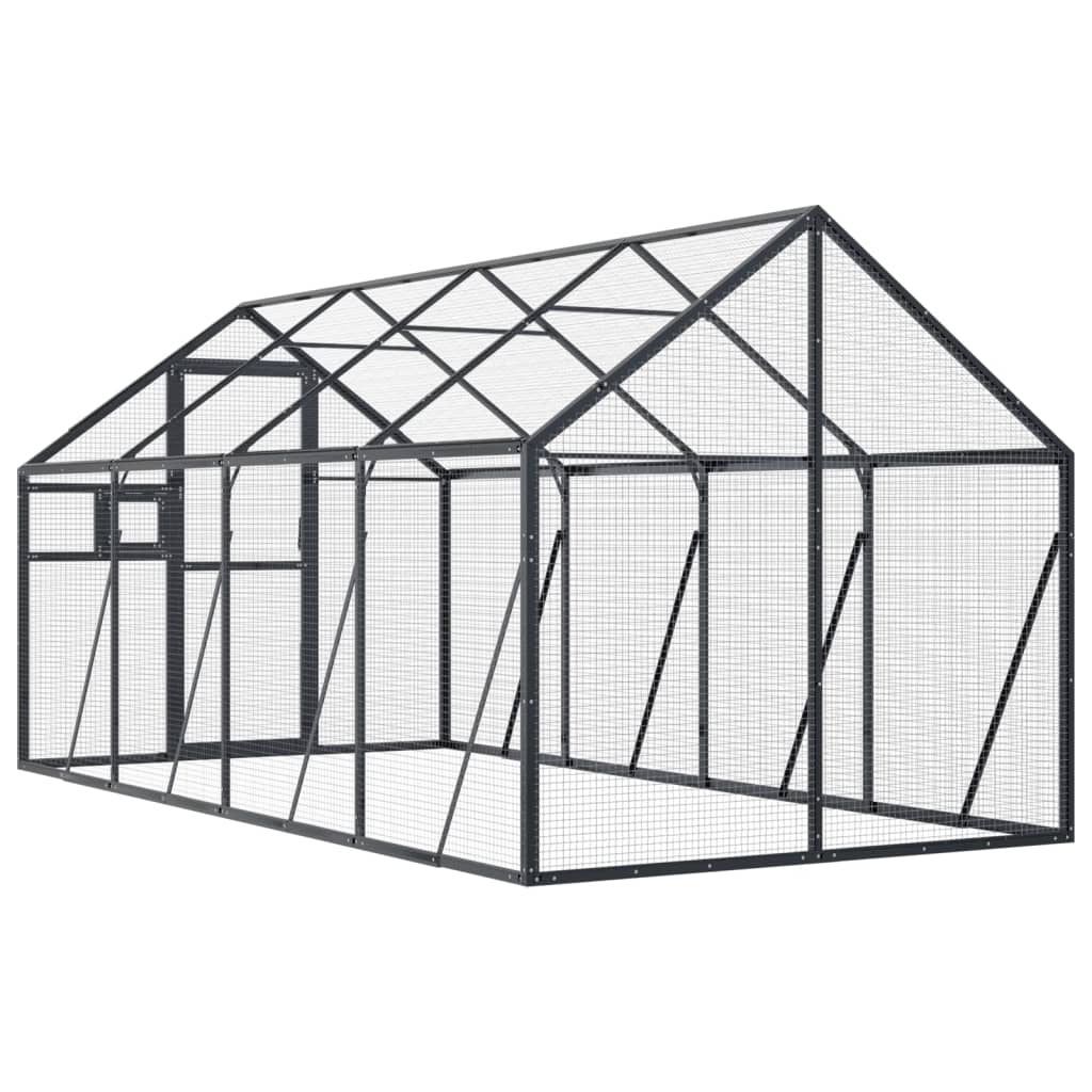 Voliere 1,79X4X1,85 M Aluminium