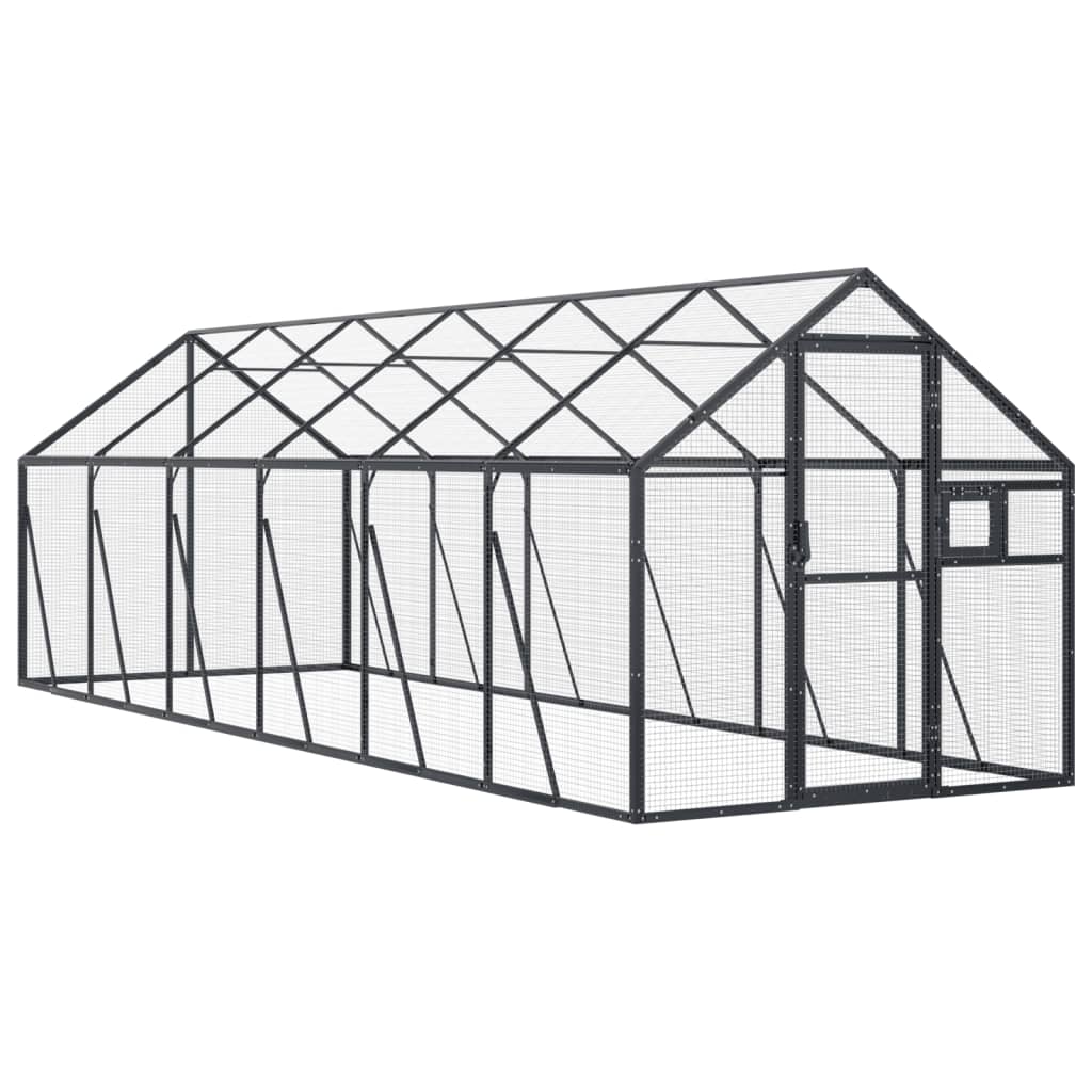 Voliere 1,79X6X1,85 M Aluminium