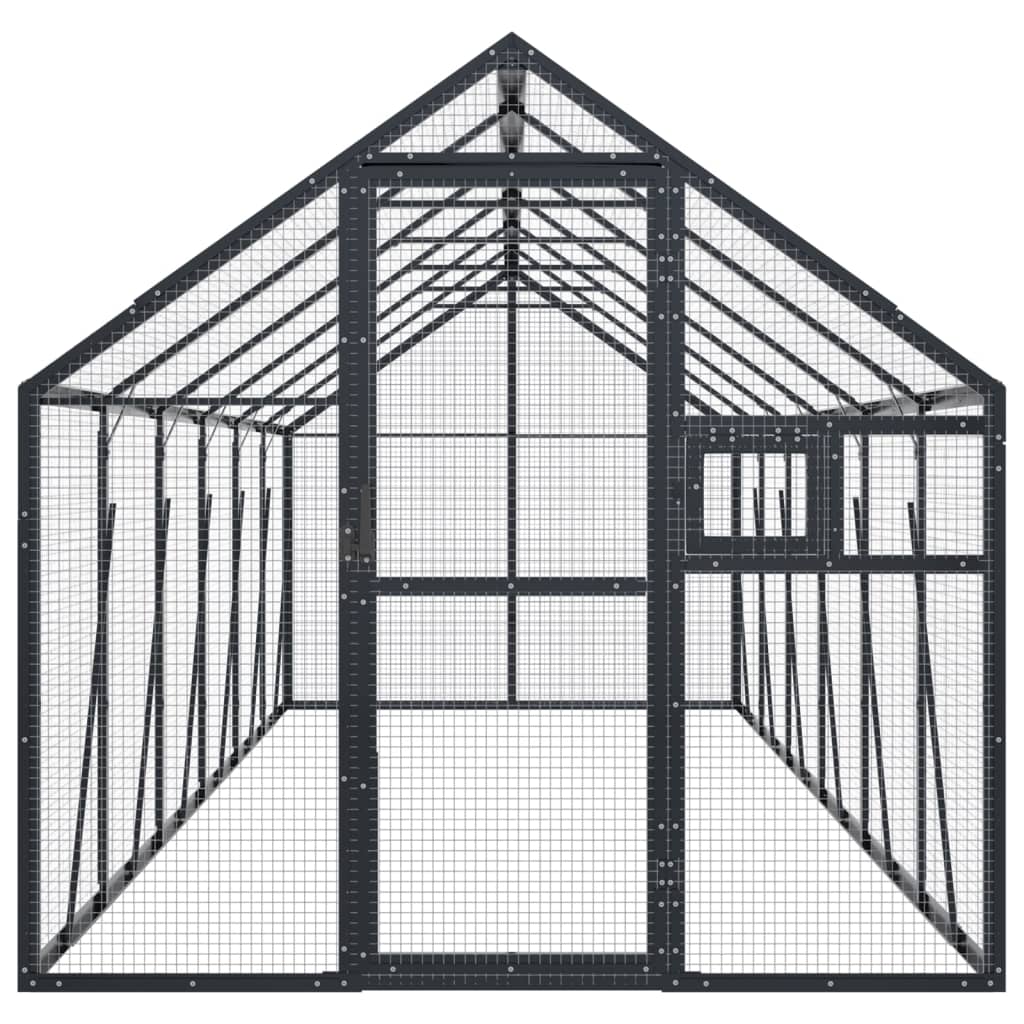 Voliere 1,79X6X1,85 M Aluminium