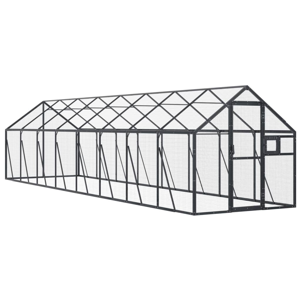 Voliere 1,79X8X1,85 M Aluminium