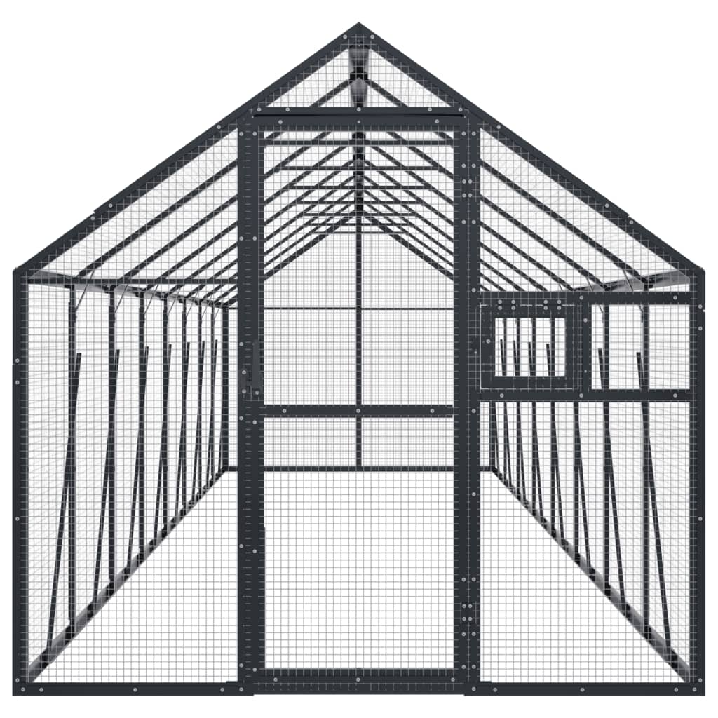 Voliere 1,79X8X1,85 M Aluminium