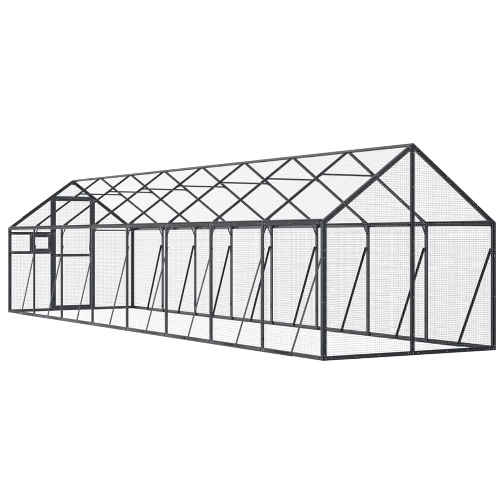 Voliere 1,79X8X1,85 M Aluminium
