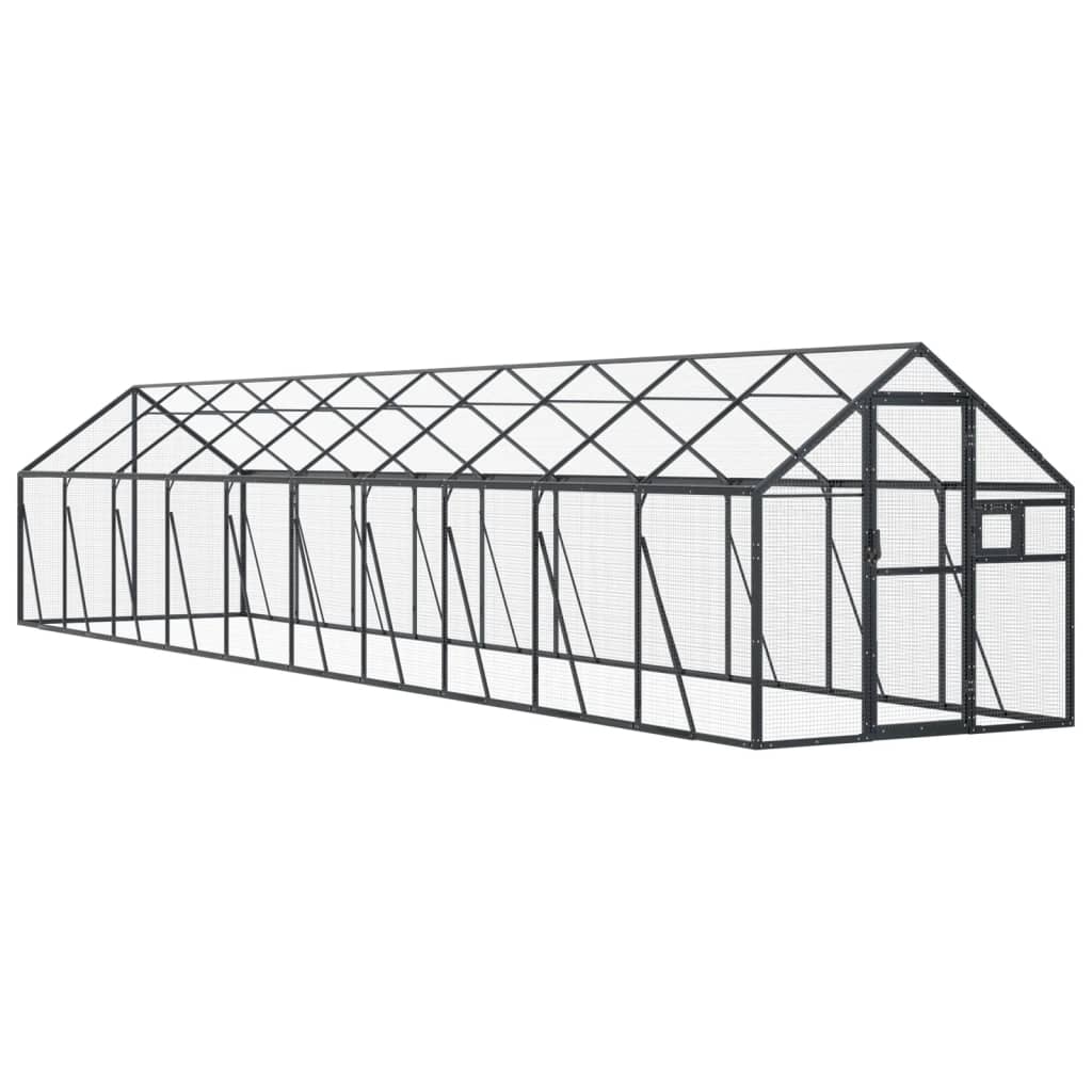 Voliere 1,79X10X1,85 M Aluminium