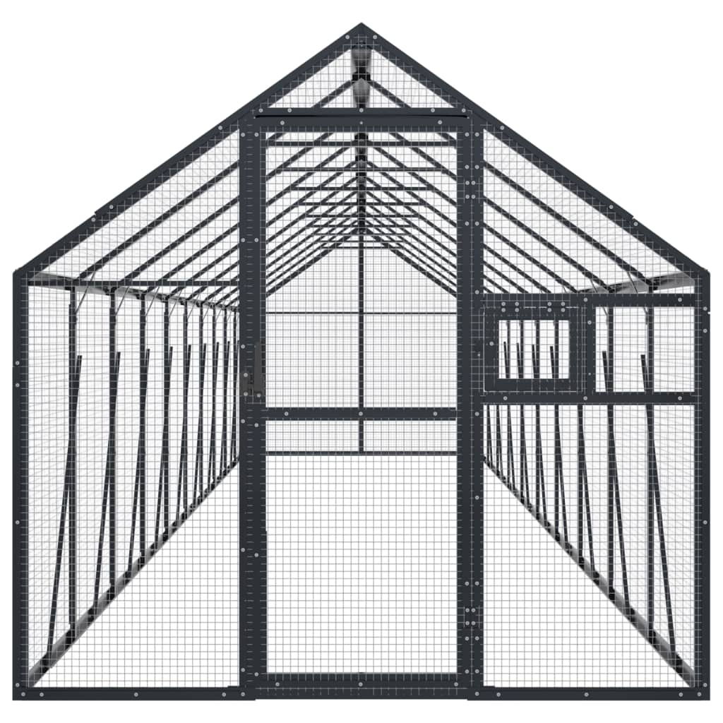 Voliere 1,79X10X1,85 M Aluminium