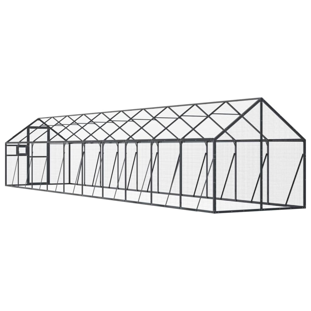 Voliere 1,79X10X1,85 M Aluminium