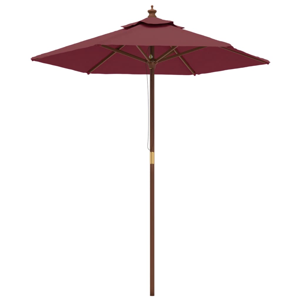 Sonnenschirm Mit Holzmast Bordeaux 196X231 Cm