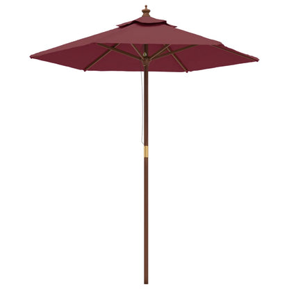 Sonnenschirm Mit Holzmast Bordeaux 196X231 Cm
