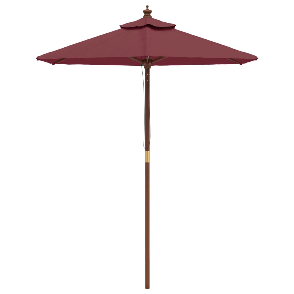 Sonnenschirm Mit Holzmast Bordeaux 196X231 Cm