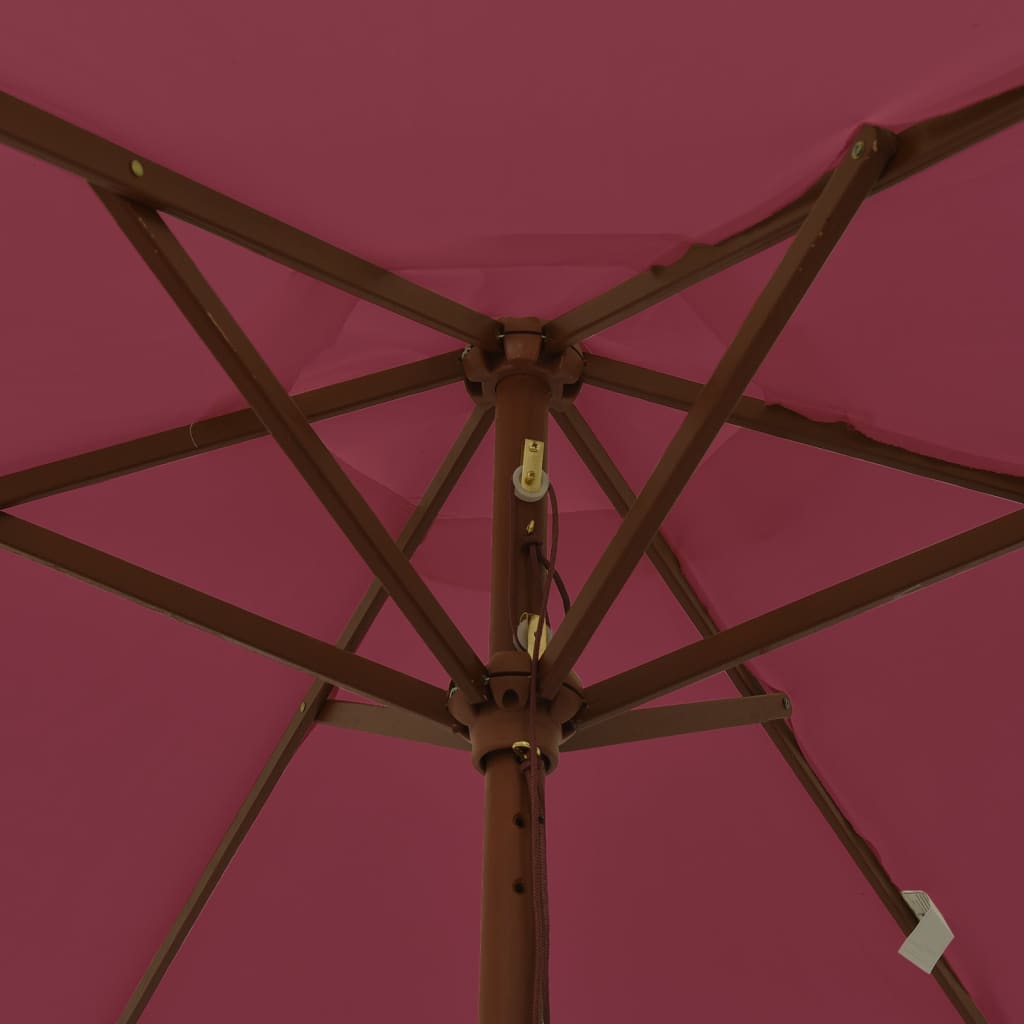 Sonnenschirm Mit Holzmast Bordeaux 196X231 Cm