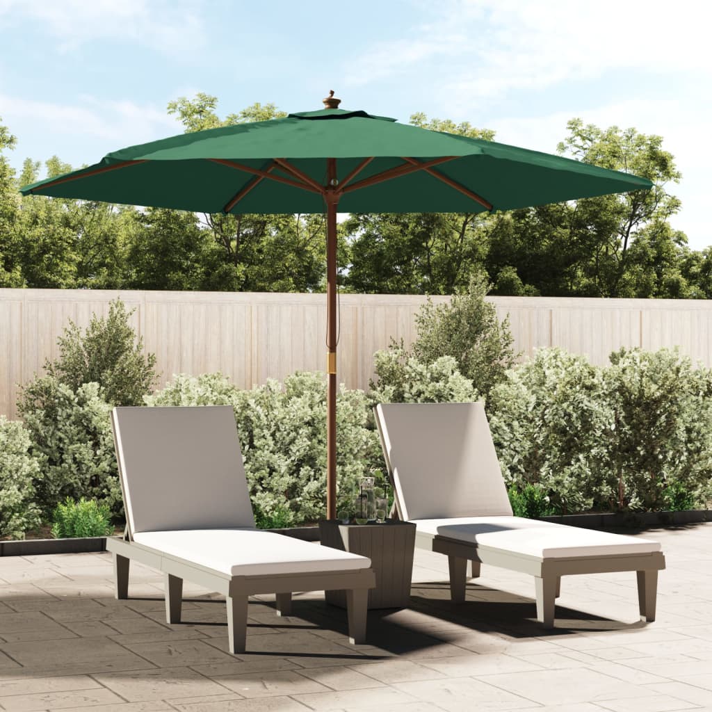Sonnenschirm Mit Holzmast Azur 299X240 Cm