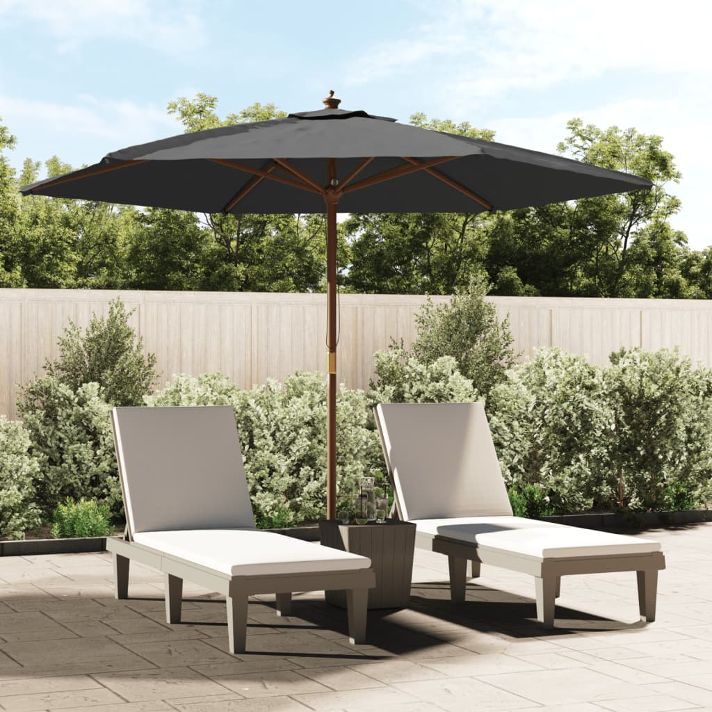 Sonnenschirm Mit Holzmast Azur 299X240 Cm