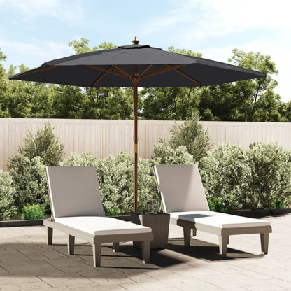 Sonnenschirm Mit Holzmast Azur 299X240 Cm