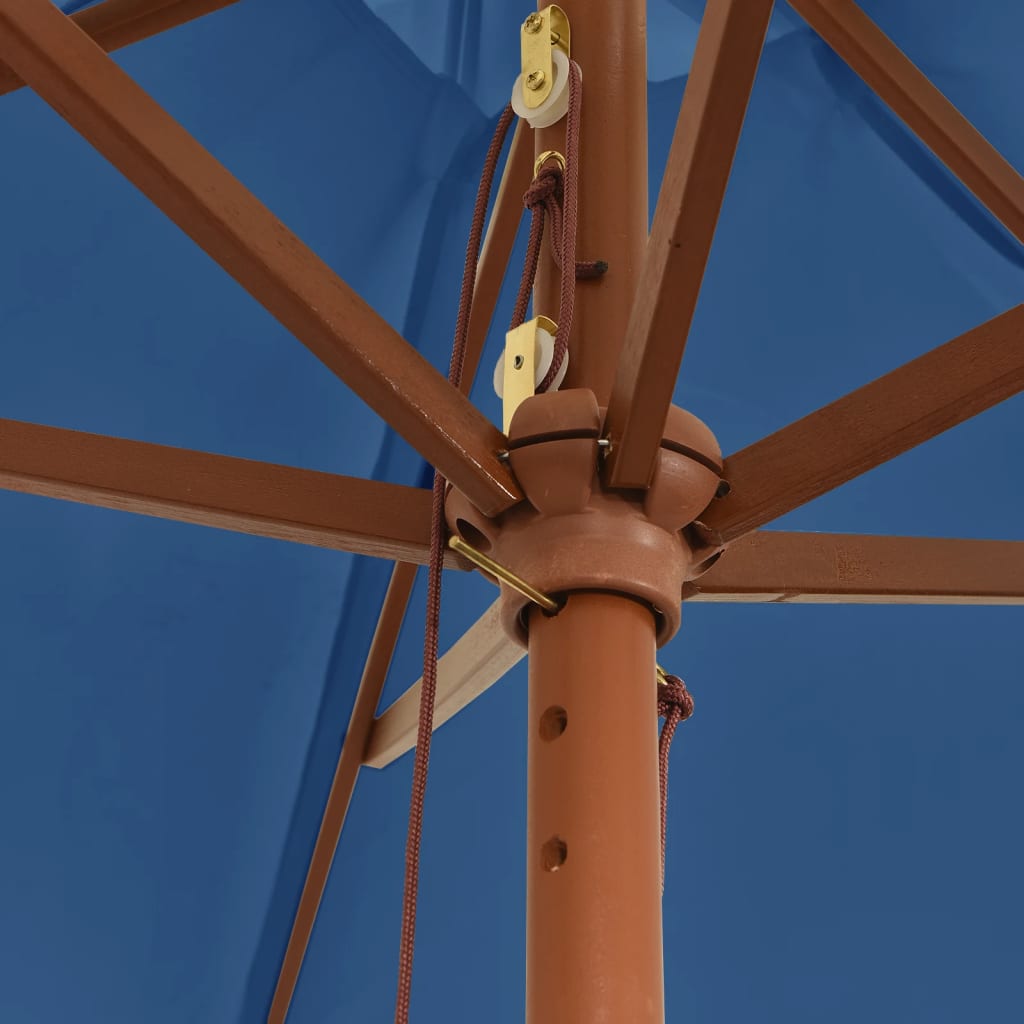 Sonnenschirm Mit Holzmast Azur 299X240 Cm
