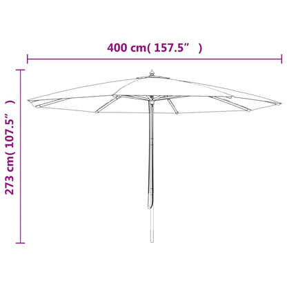 Sonnenschirm Mit Holzmast 400X273 Cm