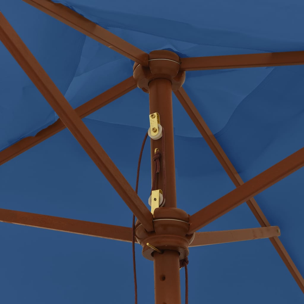 Sonnenschirm Mit Holzmast Azur 198X198X231 Cm