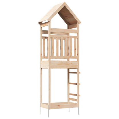 Outdoor-Spielturm Natur 53 X 85 X 264 Cm Massives Kiefernholz