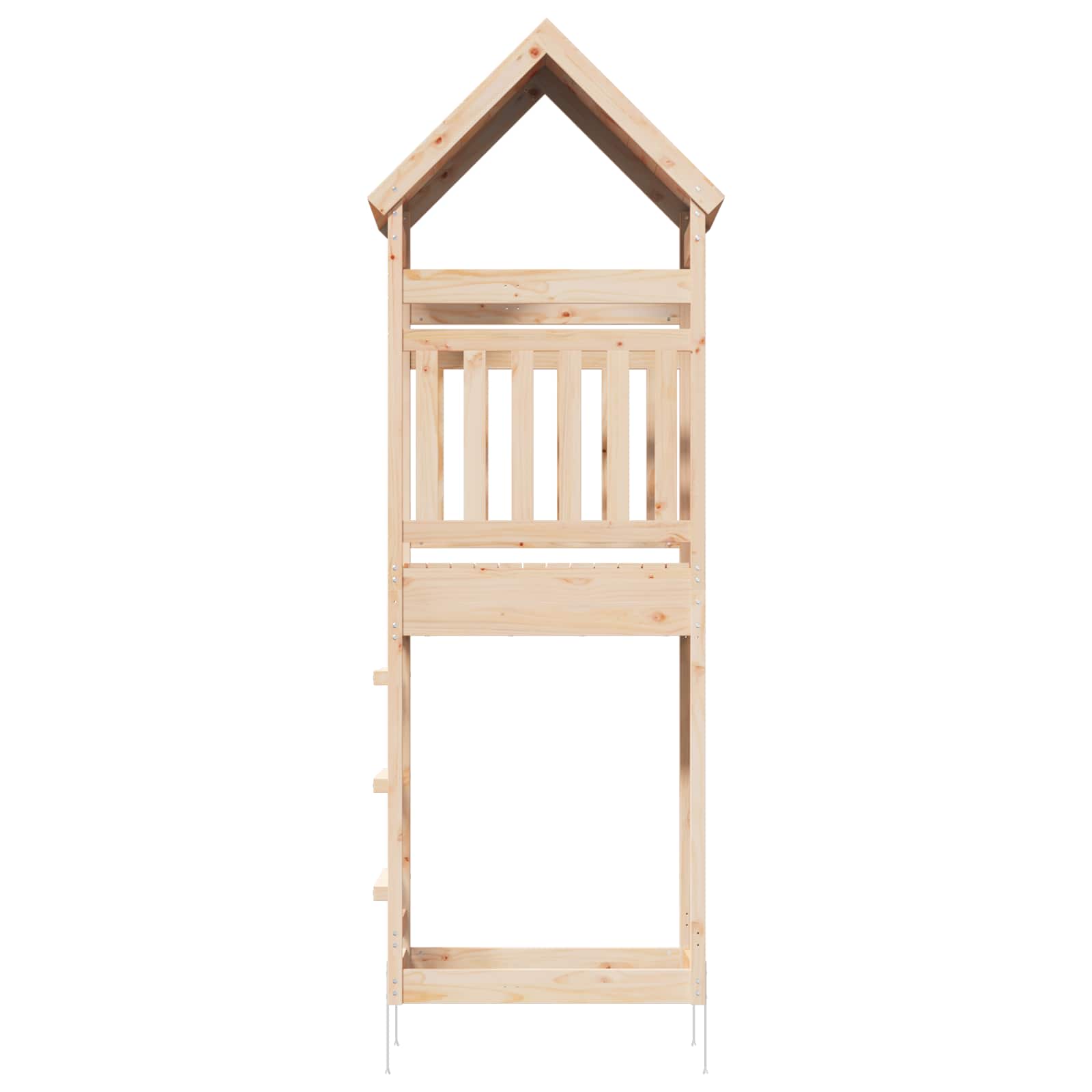Outdoor-Spielturm Natur 53 X 85 X 264 Cm Massives Kiefernholz