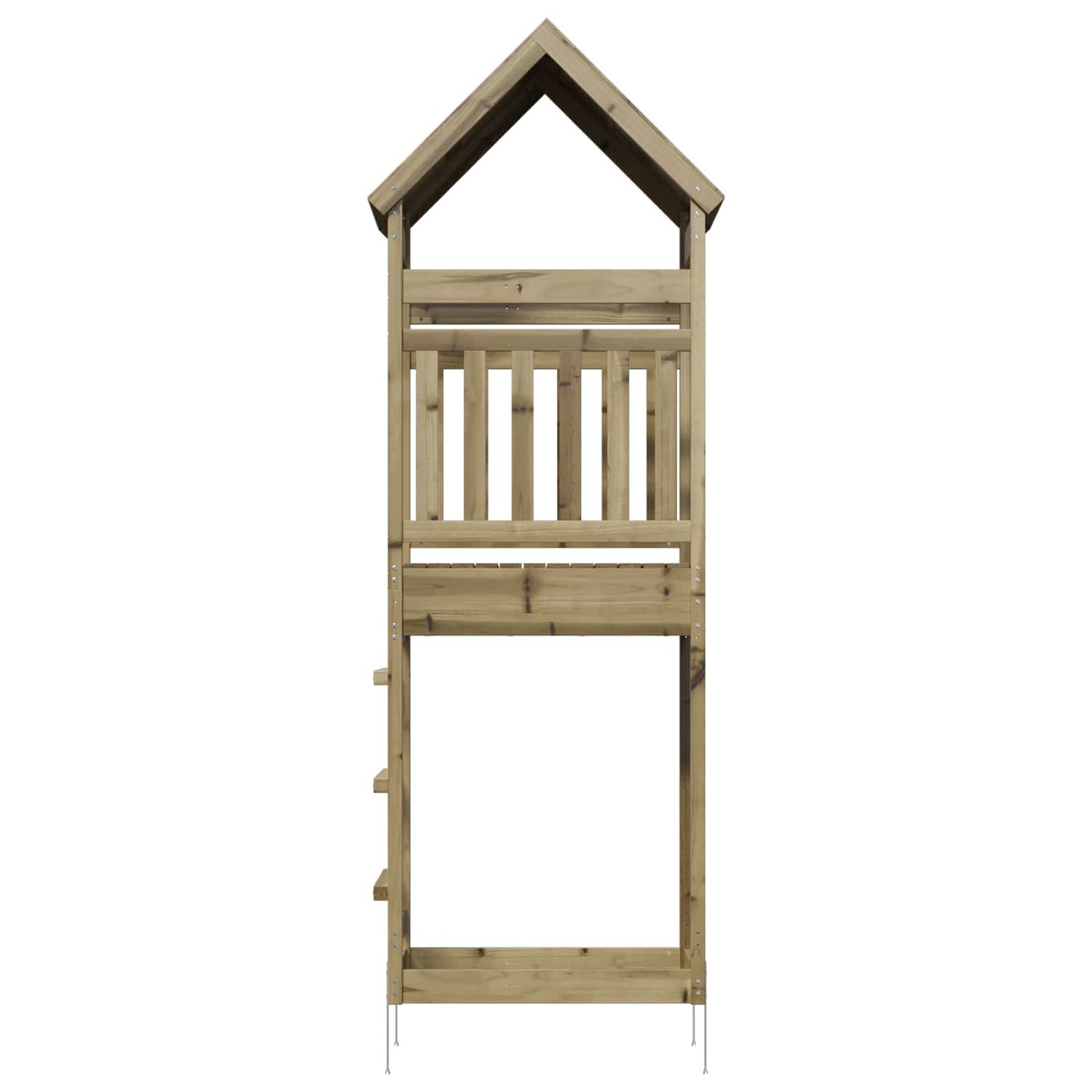 Outdoor-Spielturm Natur Massives Imprägniertes Kiefernholz