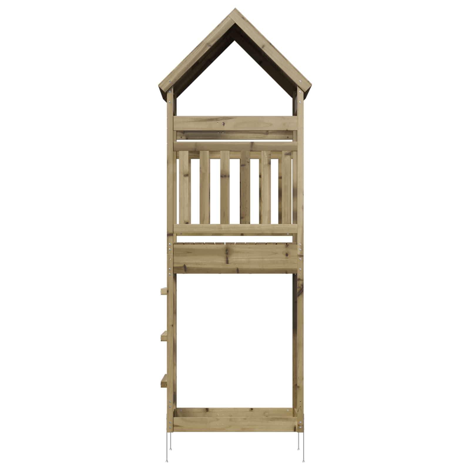 Outdoor-Spielturm Natur Massives Imprägniertes Kiefernholz