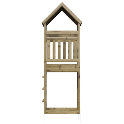 Outdoor-Spielturm Natur Massives Imprägniertes Kiefernholz
