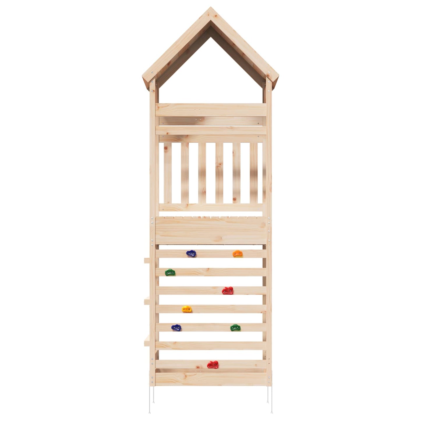 Outdoor-Spielturm Natur 53 X 85 X 264 Cm Massives Kiefernholz