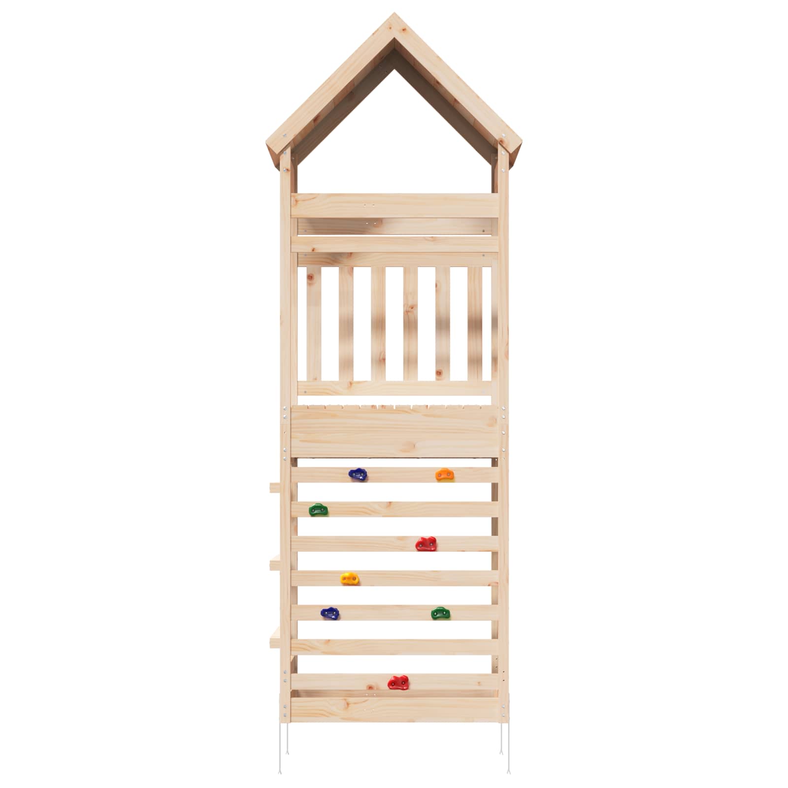 Outdoor-Spielturm Natur 53 X 85 X 264 Cm Massives Kiefernholz