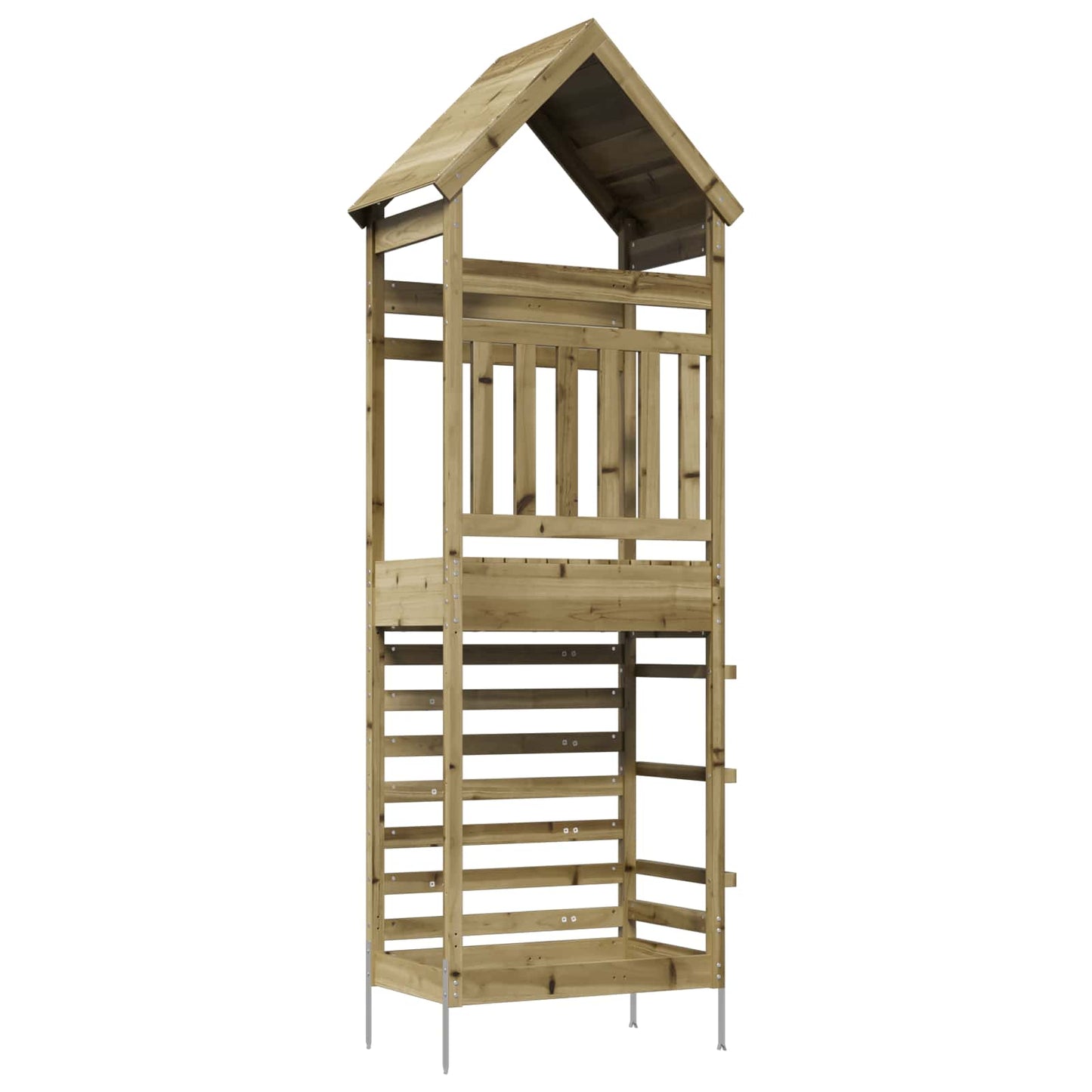Outdoor-Spielturm Natur Massives Imprägnierteskiefernholz