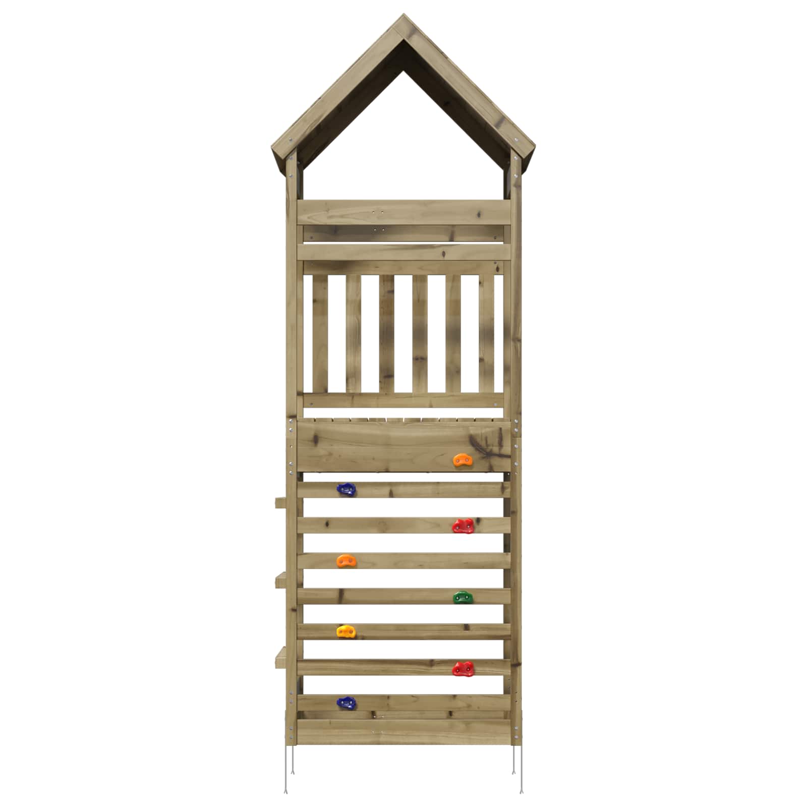 Outdoor-Spielturm Natur Massives Imprägnierteskiefernholz