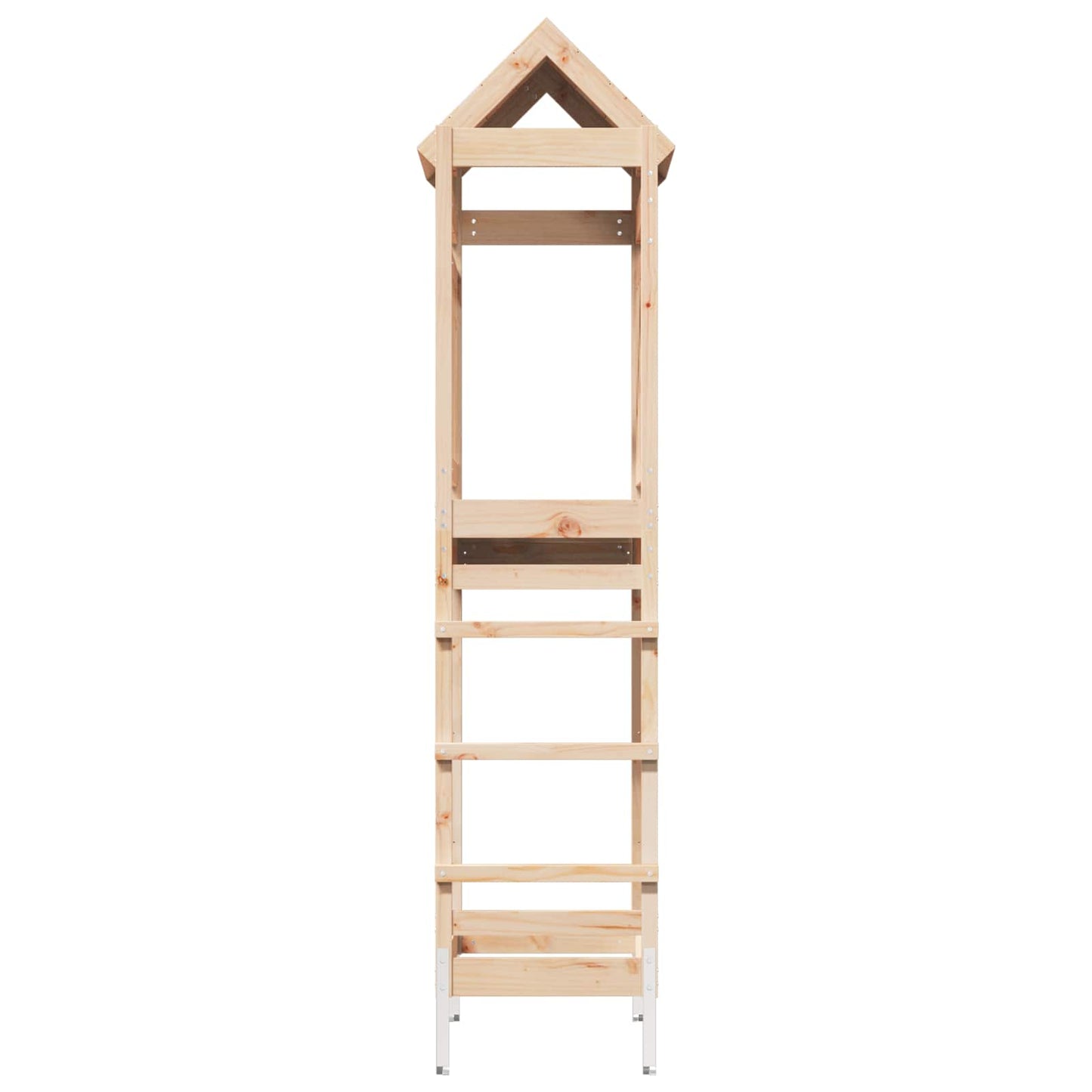 Outdoor-Spielturm Natur 90 X 64 X 238 Cm Massives Kiefernholz