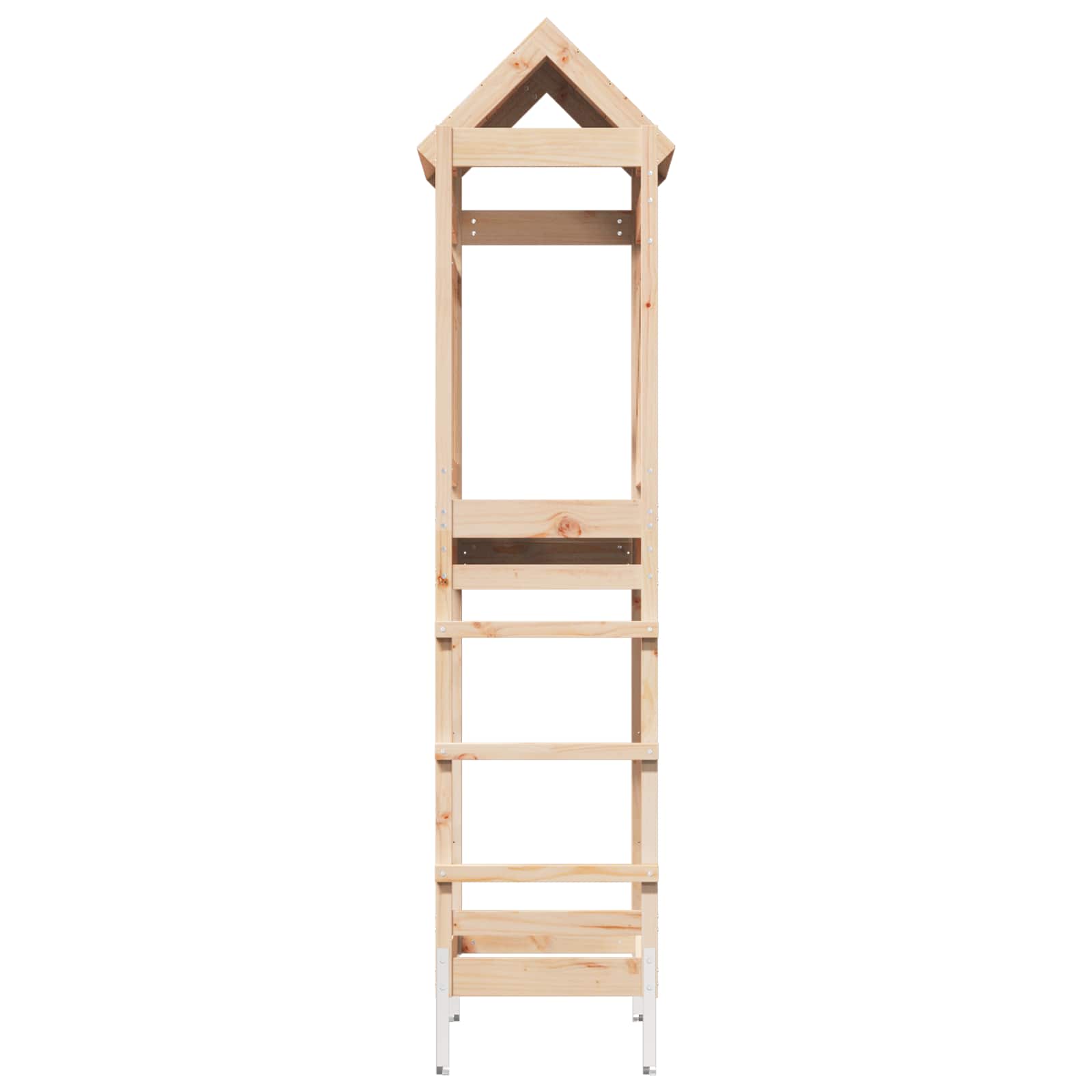 Outdoor-Spielturm Natur 90 X 64 X 238 Cm Massives Kiefernholz