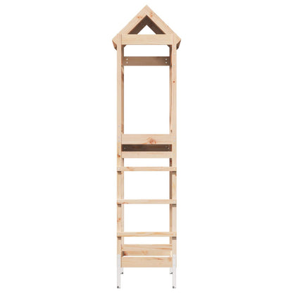 Outdoor-Spielturm Natur 90 X 64 X 238 Cm Massives Kiefernholz