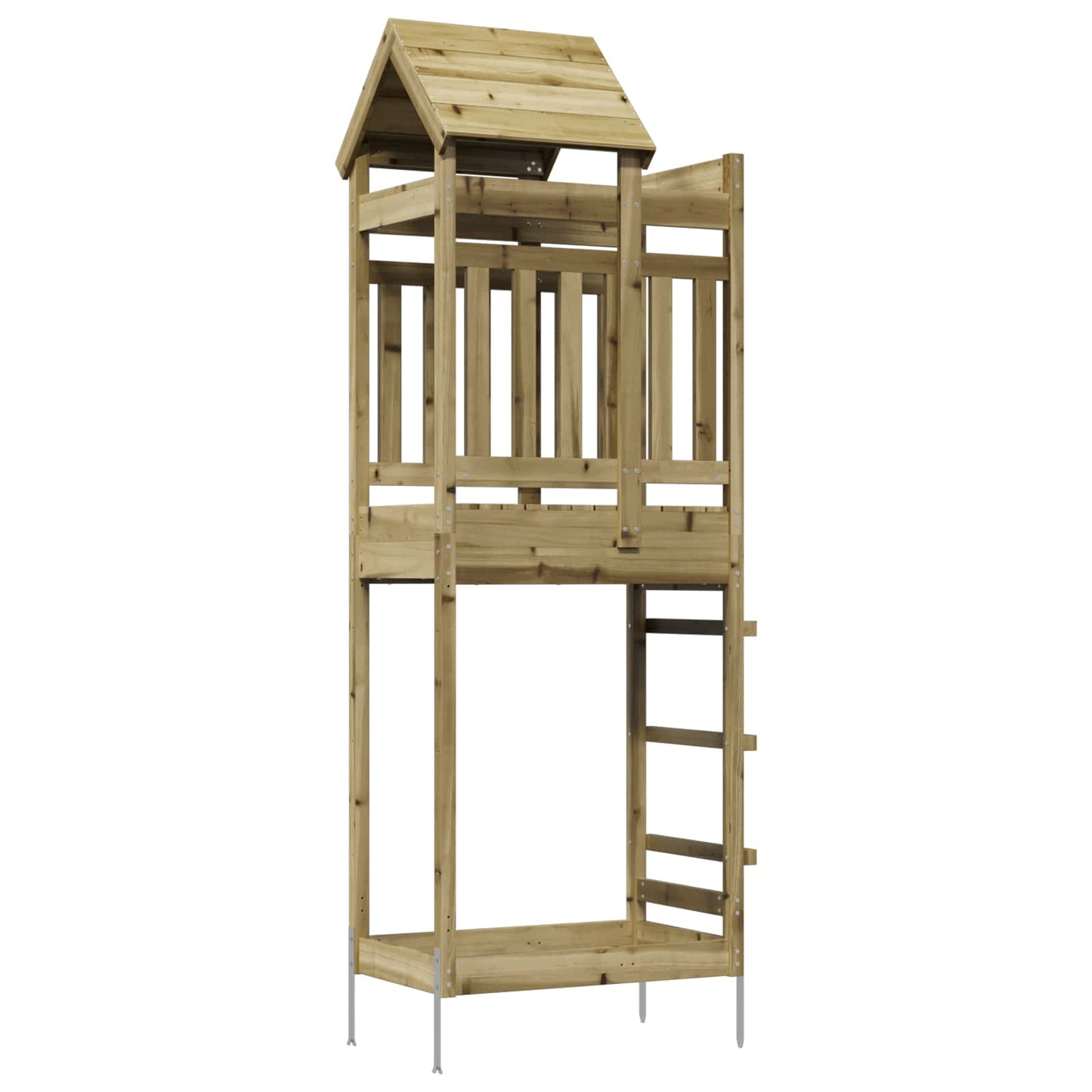 Outdoor-Spielturm Natur Massiv Imprägniertes Kiefernholz