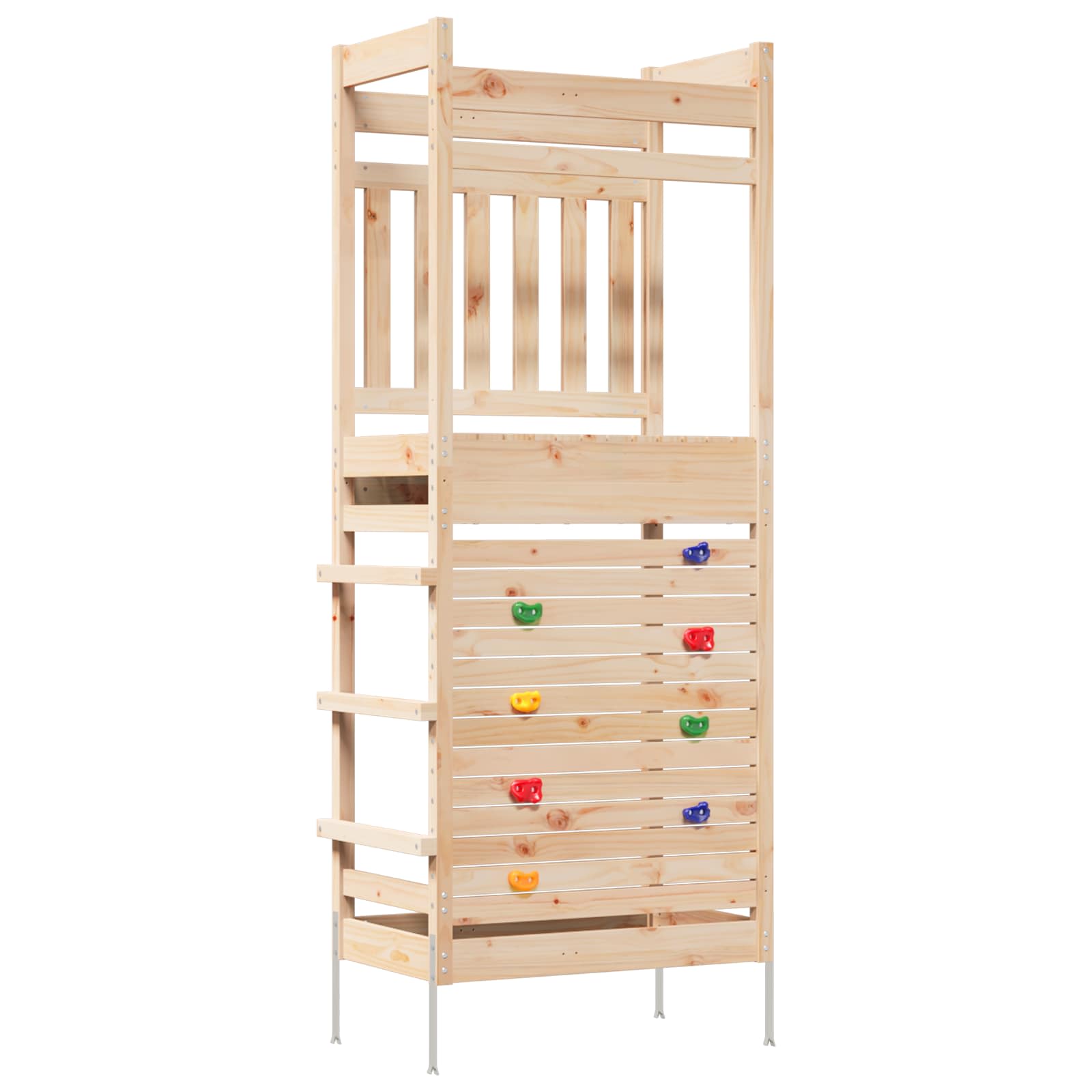 Outdoor-Spielturm Natur 85 X 53 X 207 Cm Massives Kiefernholz