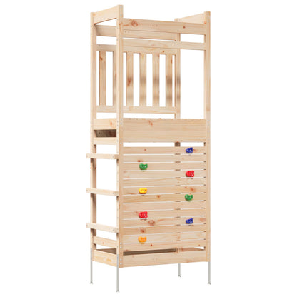 Outdoor-Spielturm Natur 85 X 53 X 207 Cm Massives Kiefernholz